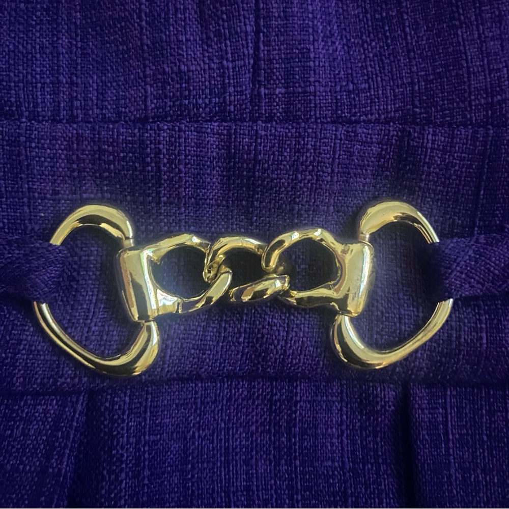 Ellen Tracy Rich Purple Midi Dress GUC 12 - Picture 6 of 7